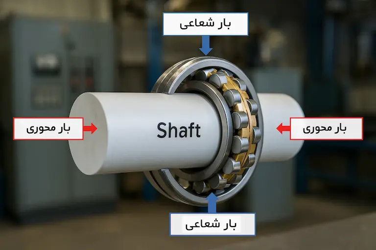 راهنمای انتخاب بلبرینگ بر اساس نوع بار (شعاعی، محوری، ترکیبی)